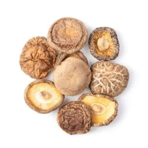 dried shitake mushrooms scaled