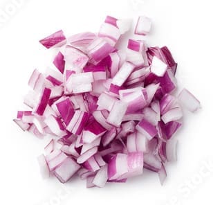 diced red onion