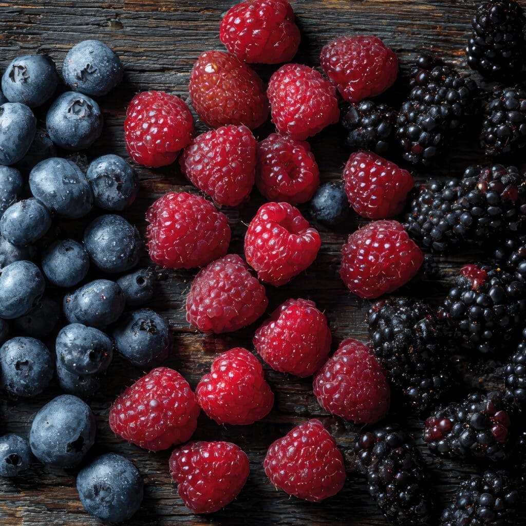 blueberries raspberries blackberries